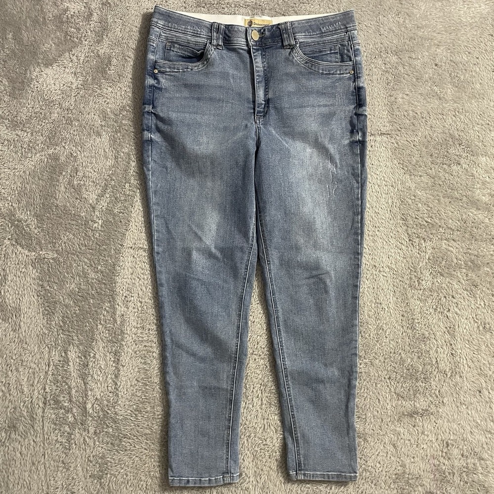 Democracy Ab solution‎ Jeans Womens Size 16 Skinny Leg Denim Blue Light Wash